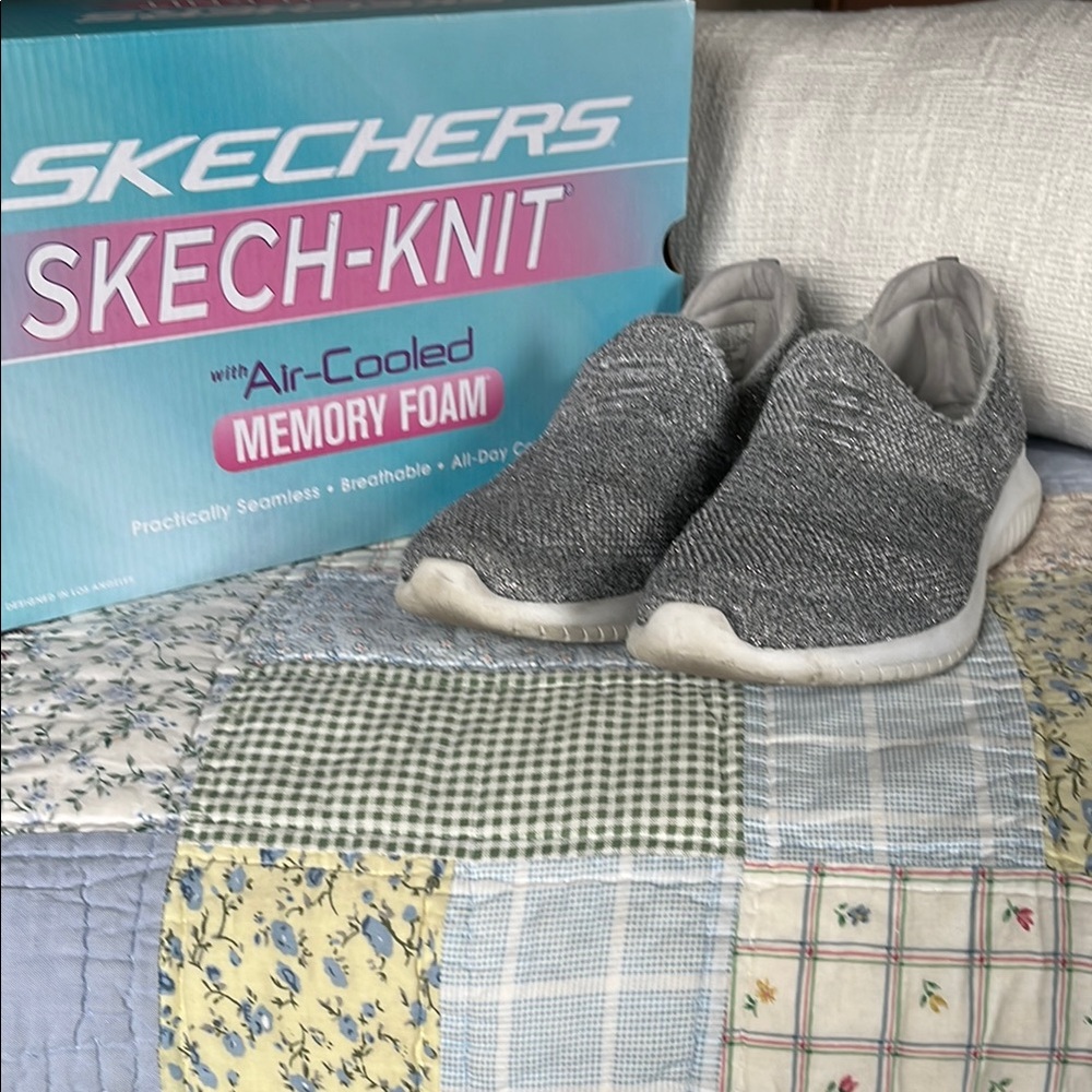 Skechers Gray Slip-On Sneakers